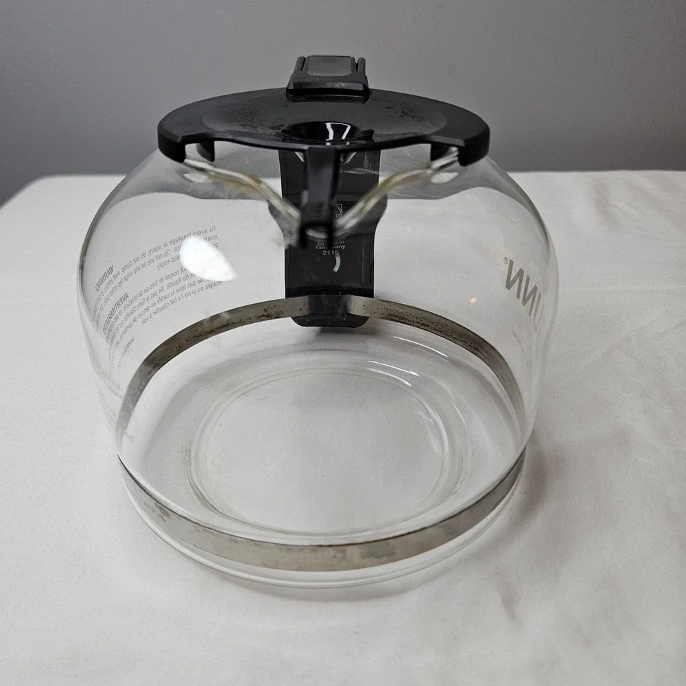 BUNN 10 Cup Glass Coffee Carafe Replacement Pot Black Handle Germany Made‎